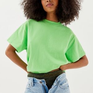 NWT BDG Universal Green Cotton Boxy Tee - XS (Urban Outfitters)